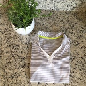 Women Nike Grey and White Golf Shirt.